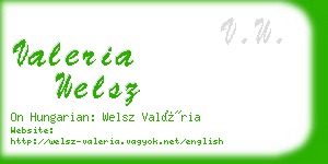 valeria welsz business card